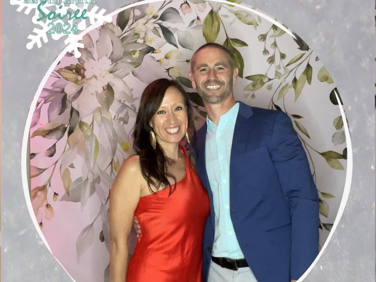 An OLG couple at the Snowflake Soiree